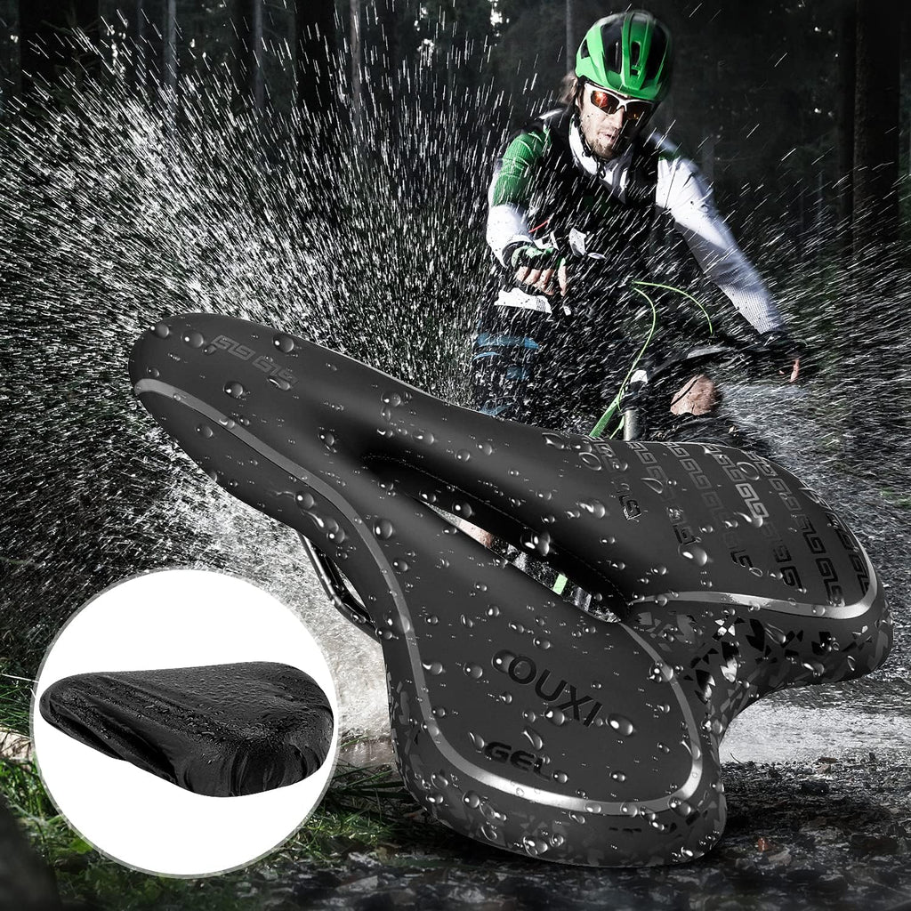 OUXI Comfort Bike Seat - Soft Gel Bicycle Saddle with Shock Absorption | Waterproof for Men & Women