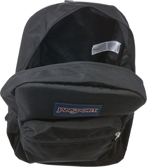 Jansport Cross Town 8 Bit Cherries Backpack, black, 42X14X32, Art Deco
