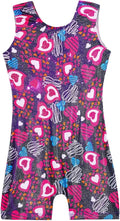 Domusgo Gymnastics Leotards - Sparkly One-Piece Unitard for Girls | Pro Kids Biketards with Shorts