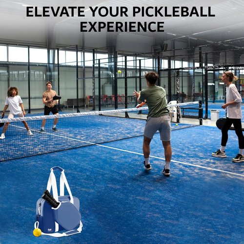 CEILADIA Pickleball Bags Tote for Women Men, Pickleball Gifts for Women Men, Large Pickleball Paddles Bags Totes (Blue)