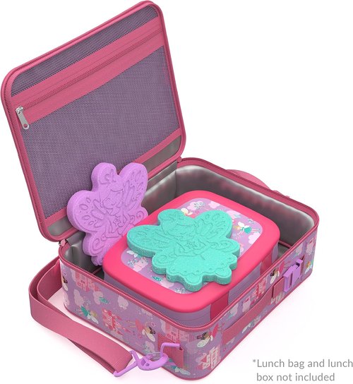 Bentgo Buddies Glitter Ice Packs - Slim Reusable Packs for Lunch Boxes & Coolers | Multicolored 4-Pack (Fairy)