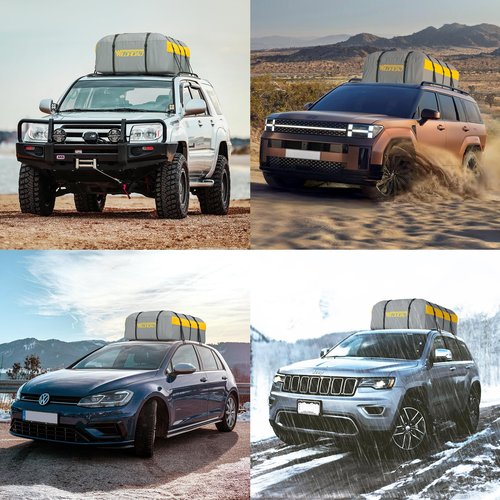 WILDROAD Car Roof Bag Rooftop Cargo Carrier, 21 Cubic Feet Waterproof Roof Luggage Cargo Carrier Bag with Anti-Slip Mat for All Cars Vehicles SUV with/Without Rack (21 Cubic Feet)