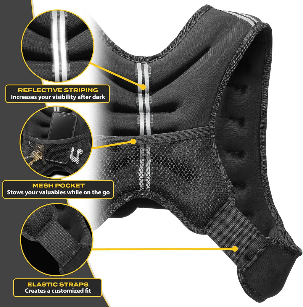 Philosophy Gym Weighted Workout Vest - Enhance Strength Training & Fitness | Adjustable Size