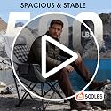 Brown Oversized Heavy Duty Camping Chair for Adults Folding Lawn Seat - 500 lbs Support