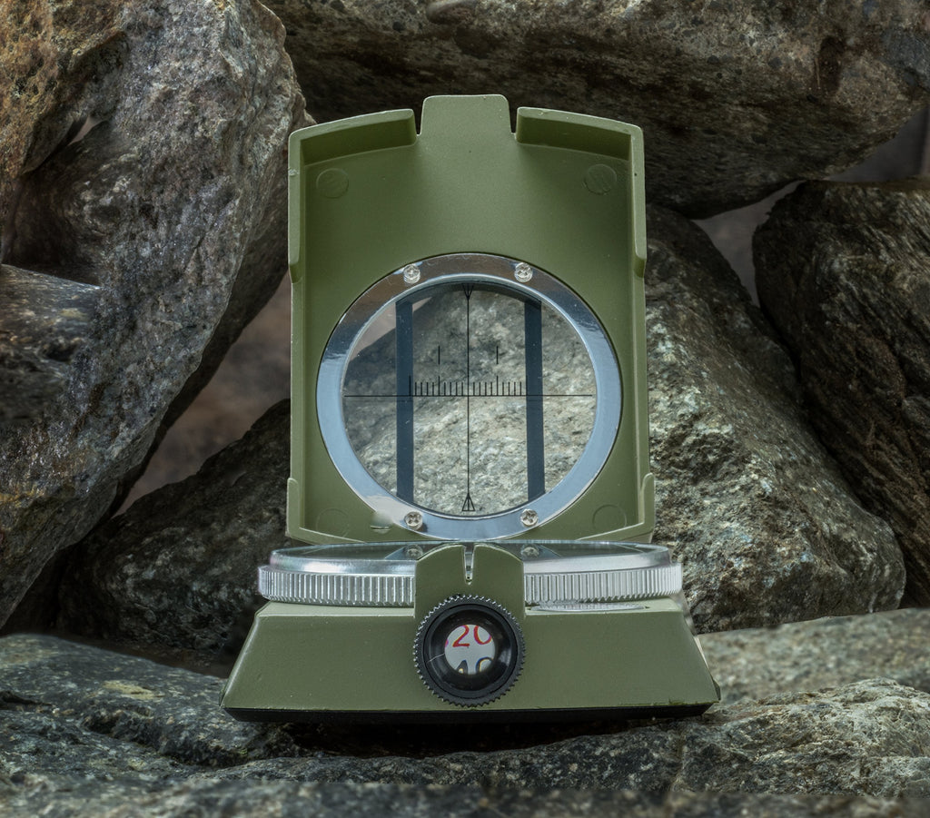 SE Military Lensatic and Prismatic Sighting Survival Emergency Compass with Pouch - CC4580