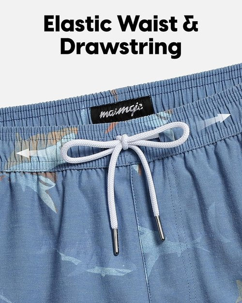 Maamgic Men's Swim Trunks - Quick Dry Beach Shorts with Compression Liner & Zipper Pocket | 5.5 Inch