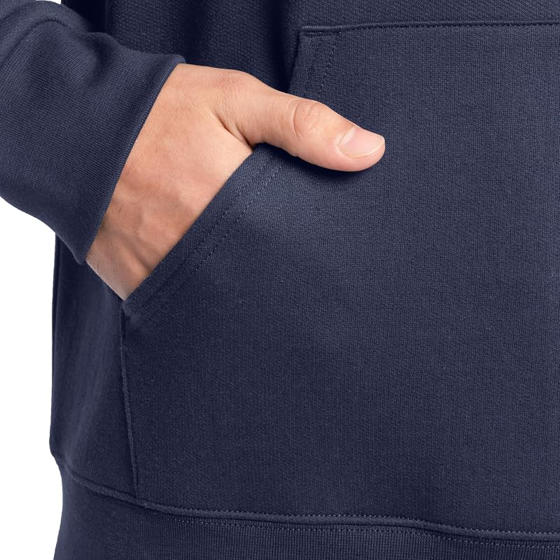 Fruit of the Loom EverSoft Fleece Pullover Hoodie for Men, Navy, X-Large