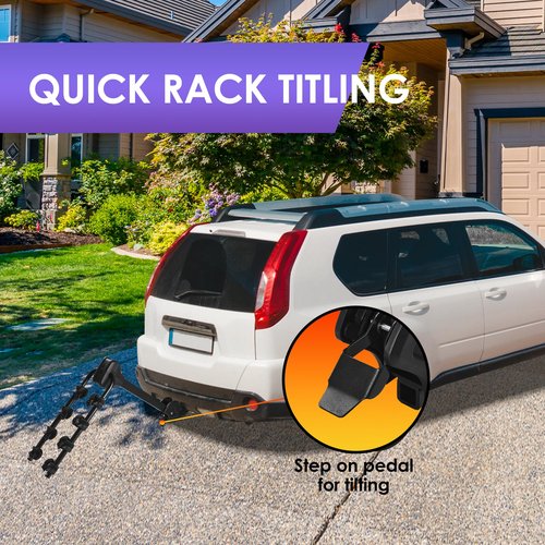 Young Electric Hitch Mounted 4-Bike Rack-Over Arm Style