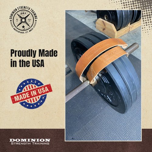 Dominion Strength Training Closed Loop Lifting Straps, Premium Top Grain Vegetable Tanned Leather - Ultimate Grip Assistance for Heavy Pulls and Weightlifting
