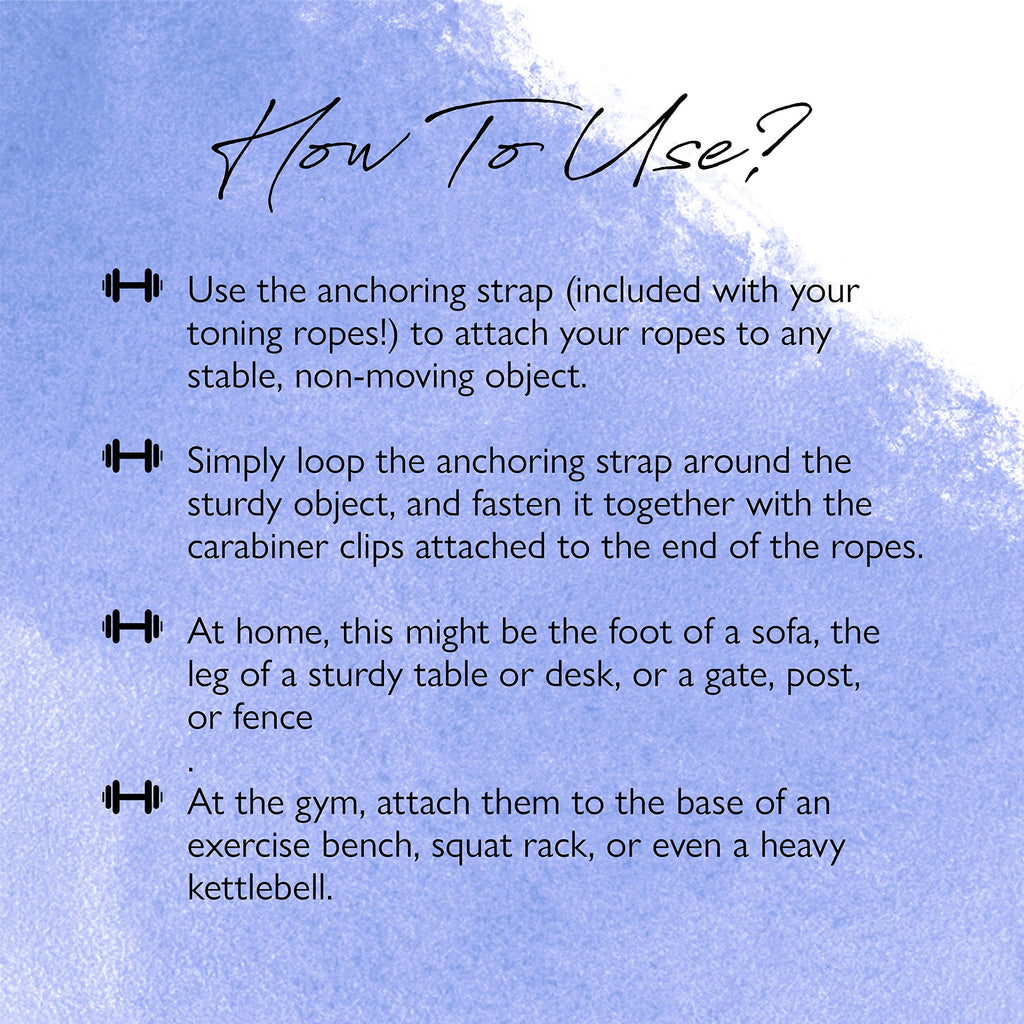 Tone It Up Toning Ropes I Bungee Bands for Arm Strength Training & Full Body Cardio Home Workouts, Travel Resistance Bands
