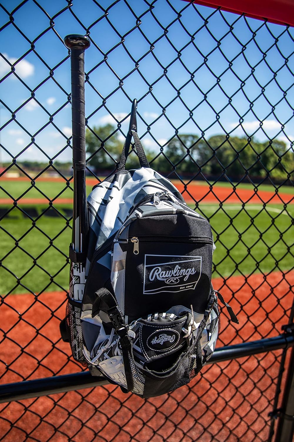 Rawlings | REMIX Backpack Equipment Bag | Ideal for T-Ball & Youth Baseball/Softball | Black
