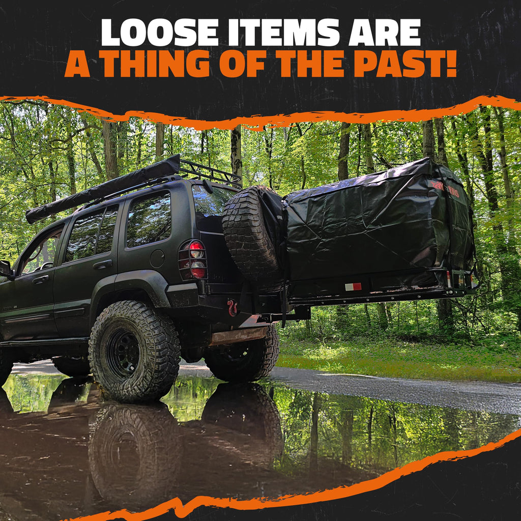 Mockins 30 CuFt Square Weatherproof Trailer Hitch Cargo Carrier Bag