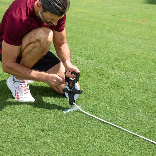Champion Sports Open Reel Measuring Tape - Durable Hand Crank with Metal Spike, 100 ft/30 Meters for Track & Field