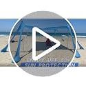 Portable 10x10ft Beach Tent Sun Shelter with Sandbags & Poles - Royal Blue