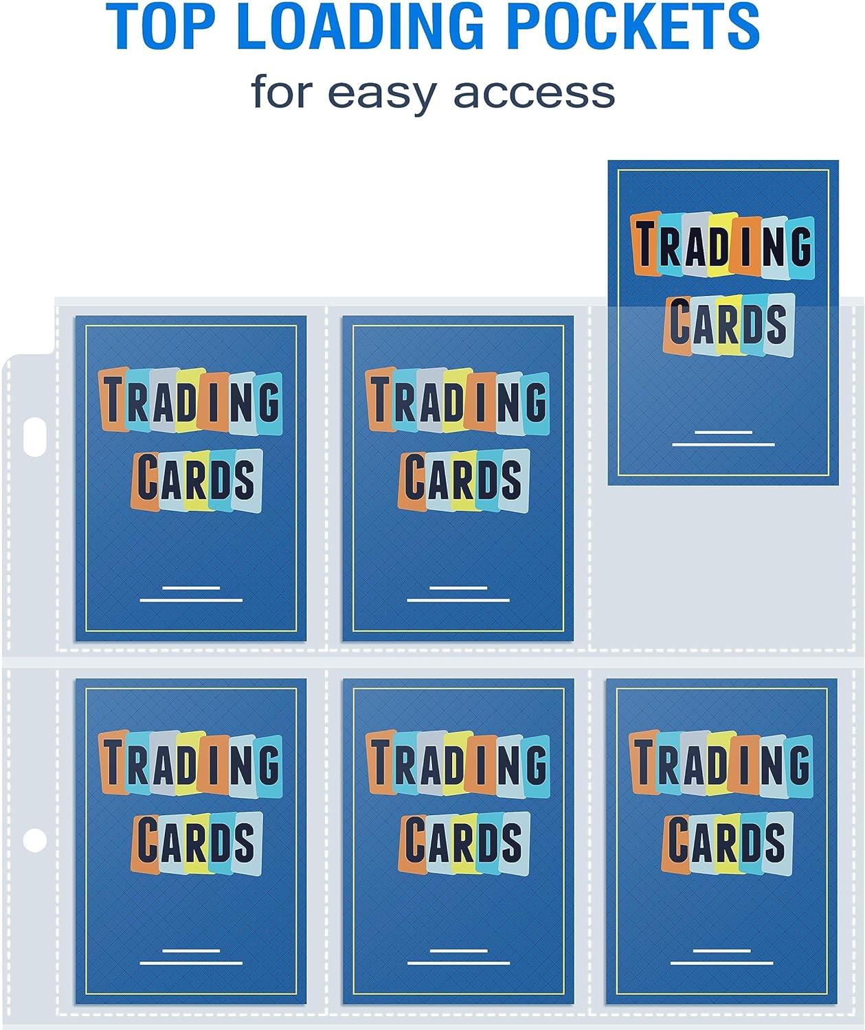 Sooez 9 Pocket Page Protectors - Double-Sided Trading Card Sleeves for 3 Ring Binders | 36 Pack