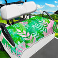 ENYORSE Golf Cart Seat Covers, Tropical Floral Seat Towel Blanket, Soft Breathable Microfiber, Keeps Seats Cool & Comfortable, 51”x31”, Fits 2 & 4 Passenger EZGO, Yamaha,Club Car Carts, Pink Leaves