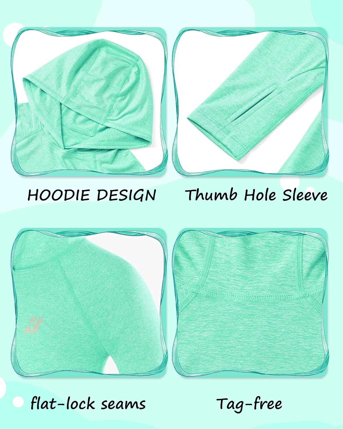 Roadbox Boys Rash Guard | UPF 50+ Long Sleeve Hoodie for Youth UV Sun Protection - Perfect for Fishing & Beach
