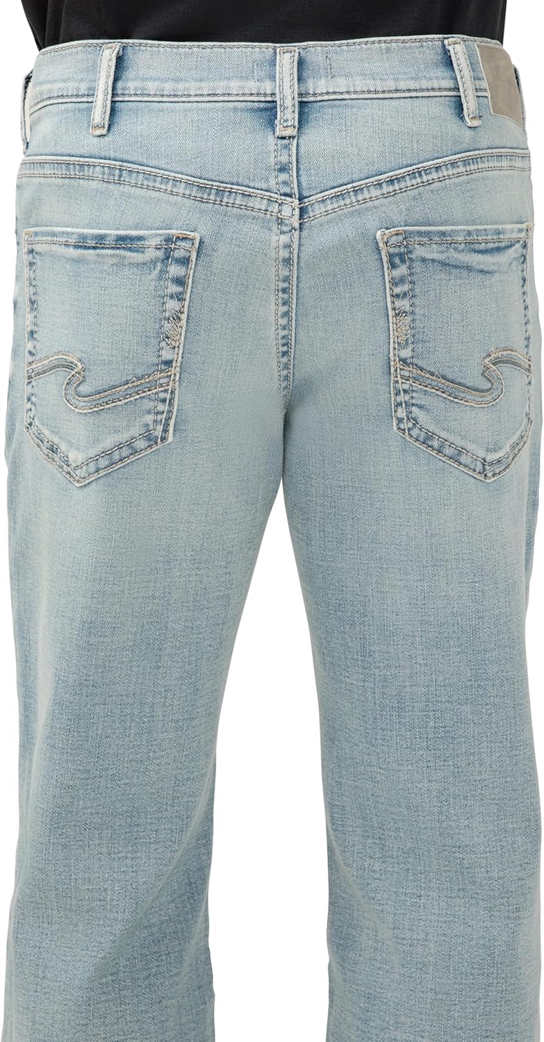 Silver Jeans Co. Men's Gordie Relaxed Fit Jeans - Comfortable Straight Leg Design | Classic Denim Style