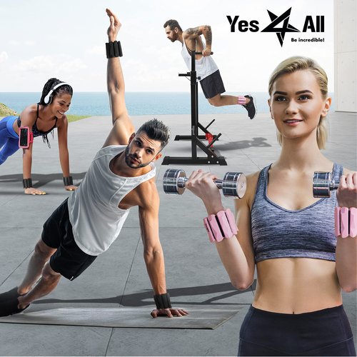 Yes4All Silicon Wrist Weight and Power Ring or Strength Training, Yoga, Jogging, Running, Suit Home Gym Indoors and Outdoors
