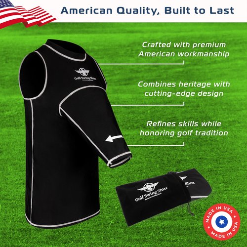 Golf Swing Shirt Trainer – Golf Training Aid for Better Swing, Real-Time Feedback, Fatigue Relief – Unisex, Black, S/M/L/XL