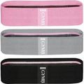 Gymbee Resistance Bands for Working Out - Exercise Bands to Workout Glutes, Thighs & Legs - No-Slip Cloth Booty Belt for Gym & Home Fitness, Yoga, Strength & Pilates for Men/Women - 3 Levels