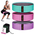 OrangeSpark Resistance Bands – Premium Workout Bands for Women & Men, 3-Piece Stretch Band Set for Glutes, Legs, Pilates & Strength Training (Pink)