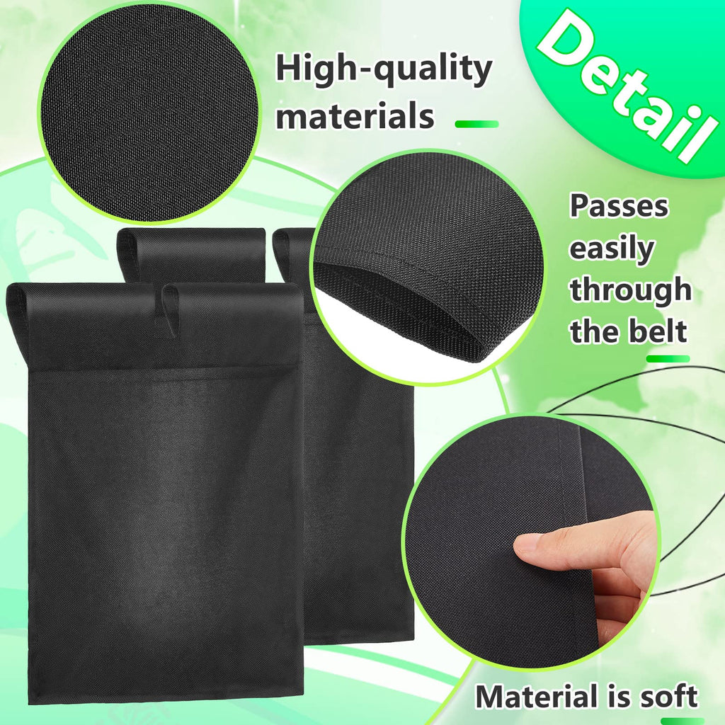 Fabbay 2 Pieces Umpire Ball Bag Umpire Gear Baseball Softball Umpire Bag Quality Woven Polyester Fabric for Baseball Softball with Belt Extra Large(Black)
