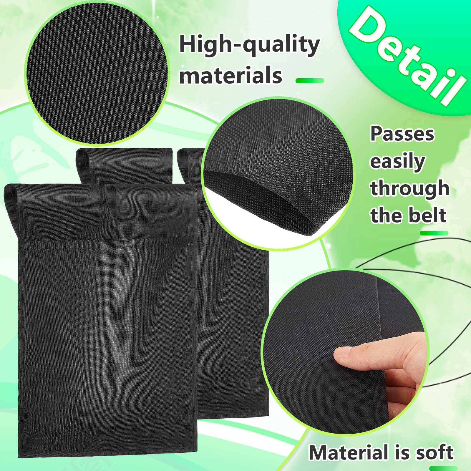 Fabbay 2 Pieces Umpire Ball Bag Umpire Gear Baseball Softball Umpire Bag Quality Woven Polyester Fabric for Baseball Softball with Belt Extra Large(Black)