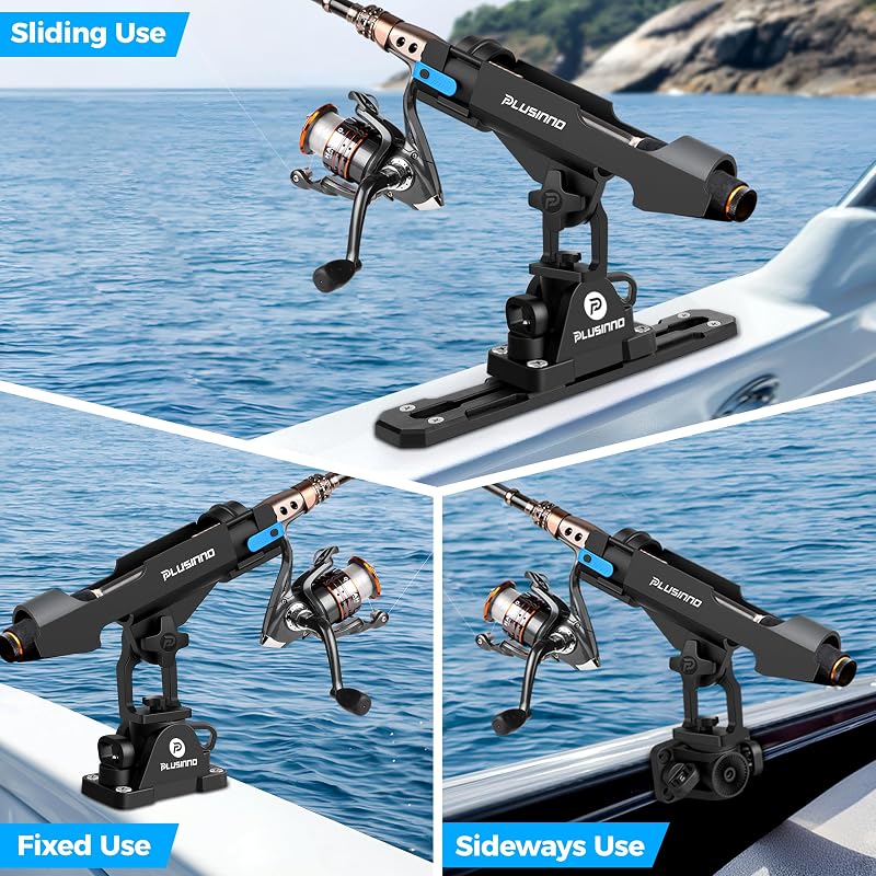 2 Pack Kayak Fishing Rod Holder for Boat, 360° Adjustable Rod Holders
