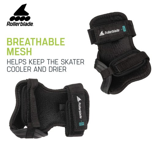 Rollerblade Skate Gear Wrist Pad Protective Gear, Unisex, Multi Sport Protection, Black, Medium