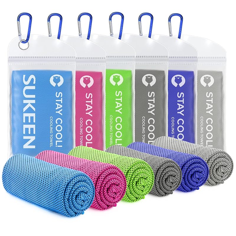 Sukeen Cooling Towel 40x12 in with Colorful Variants - Chilly Sports Towel for Yoga, Golf, Gym, Running