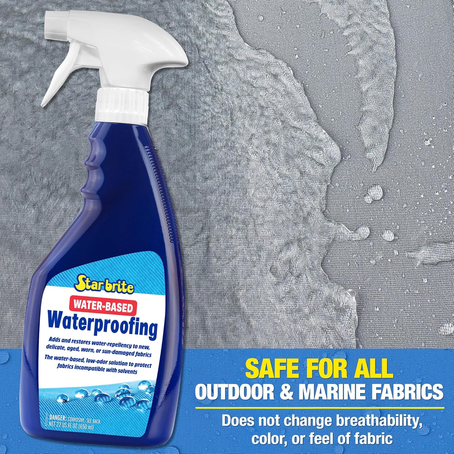STAR BRITE Low-Odor Waterproofing - Restores Water-Repellency & UV Protection for All Fabrics