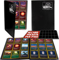 Skiennix 9 Pocket Trading Card Binder - Matte Black Album with Side Loading Pockets | Anti-Theft Storage for 360 Cards - Compatible with Pokémon, Yu-Gi-Oh!, MTG