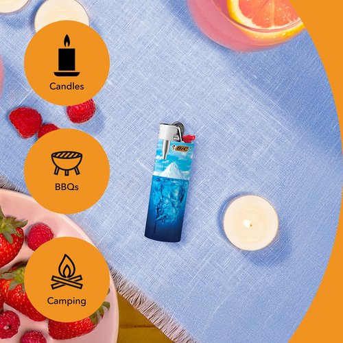 BIC Maxi Pocket Lighter, Special Edition What's Inside Series, 8 Count Pack of Lighters