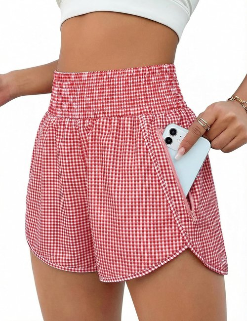 BMJL Women's High Waisted Athletic Shorts - Sporty 2.5" Gym Running Shorts with Pocket
