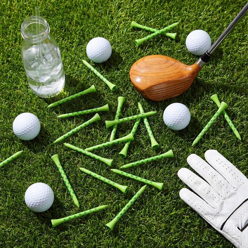 LaRandom 100 Pcs Shamrock Golf Tees 3 1/4" Bamboo Golf Tees with Irish Four Leaf Clover St. Patrick's Day Gifts Practice Home Decorations for Golfers Irish Party Favor
