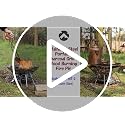 Camping Moon Portable Fire Pit Grill 14 Inch Stainless Steel - Medium Charcoal Barbecue MT-2