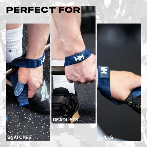 Weightlifting House Lifting Wrist Straps - Hand Wraps for Olympic Lifting, Snatch, Pulls, and Deadlift Straps - Grip Strength Trainer, Weight lifting, Wrist Wraps, Exercise Bands