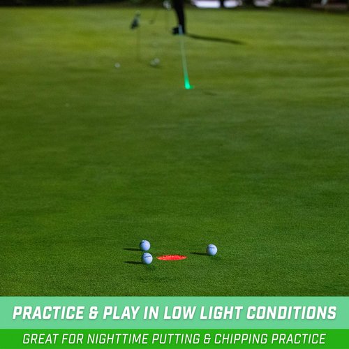 GoSports Light Up Golf Hole Lights 3 Pack - Great for Low Light Golf Play, Putting Practice, Chipping Practice and More