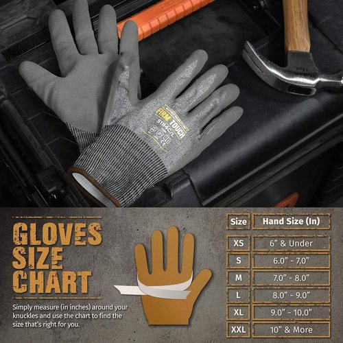 Glove Station Extra Grip Touchscreen Compatible Gloves - Cut Resistant & High Dexterity