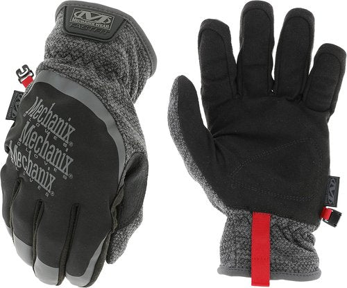 Mechanix Wear ColdWork FastFit Winter Work Gloves - Wind & Water Resistant, Fleece Insulated, Touch Capable | Black/Gray, Large