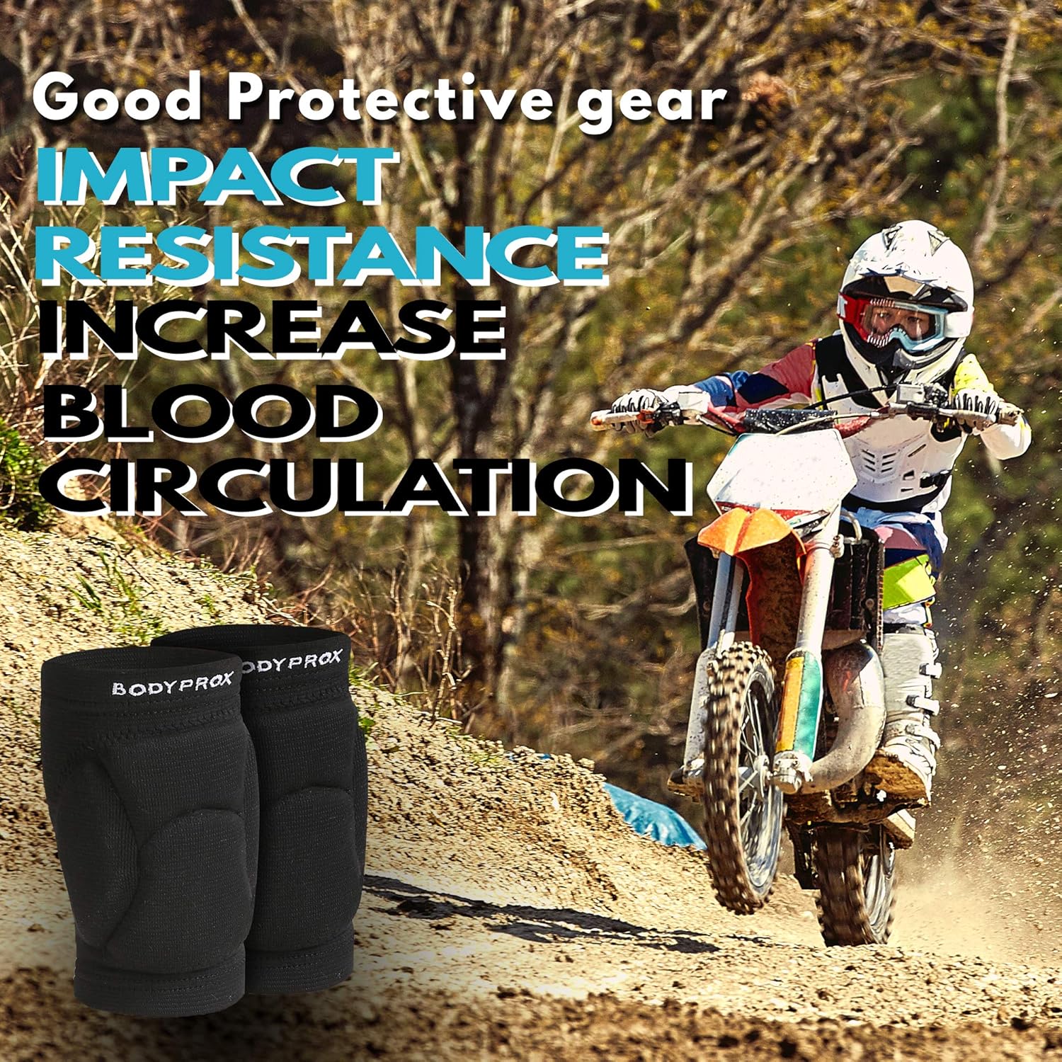 Bodyprox Volleyball Knee Pads - Unisex Youth Protection for Ages 8-13 | 1 Pair