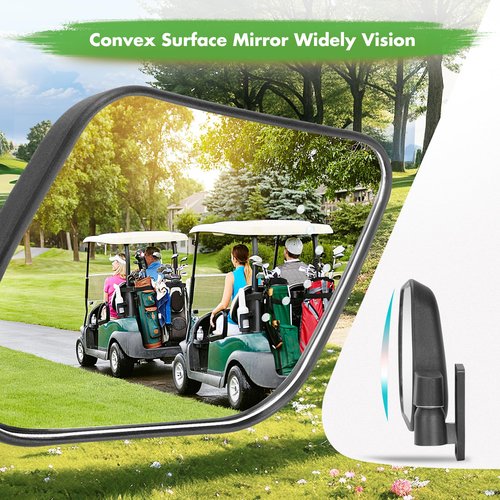 10L0L Golf Cart Mirrors with Turn Signal Side Rear View Mirror Set Compactible with EZGO Club Car Yamaha Gas & Electric Golf Carts