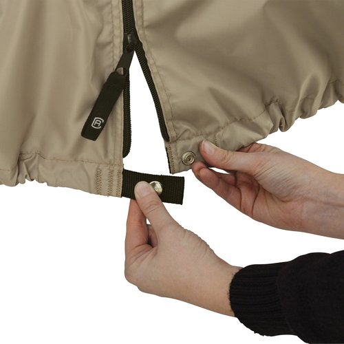Classic Accessories Fairway Long Roof 4-Person Golf Cart Quick-Fit Cover, Light Khaki