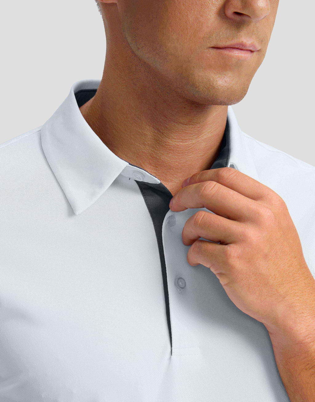Men's Golf Shirts Dry Fit Moisture Wicking Performance Short Sleeve Collared Polo Shirts for Casual Tennis Bussiness (White, XL)