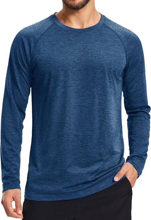 MAGCOMSEN Men's Long Sleeve Shirts - UPF 50+ Sun Protection | Dry Fit Athletic Fishing & Hiking Gear