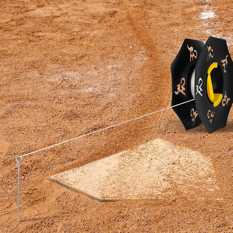 Sports String Winder Kit 500' Nylon Line for Courts & Fields - Black Basic
