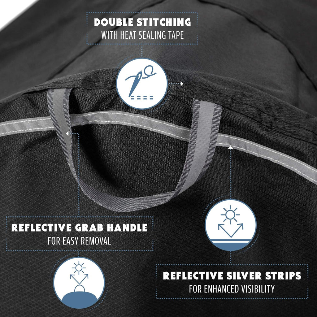 TeamObsidian Bike Cover - Waterproof Outdoor Storage & Travel Protection for 1-3 Bikes - Heavy Duty 300D Oxford Material