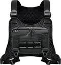 Sports Chest Bag for Men, Lightweight Water-Resistant Running Chest Pack for Workouts, Cycling, Phone Holder & Extra Storage (Black – Breathable Design)