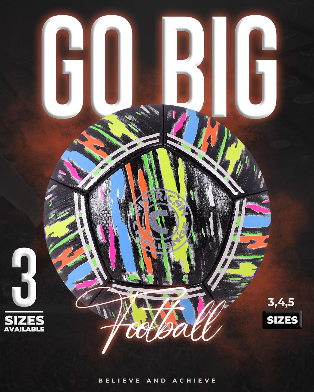 American Challenge Kura Soccer Ball – Professional Training Soccer Ball for Grass Fields – Durable TPU Machine Stitched Soccer Balls – Sizes 3, 4 & 5 – Outdoor Practice & Match Play